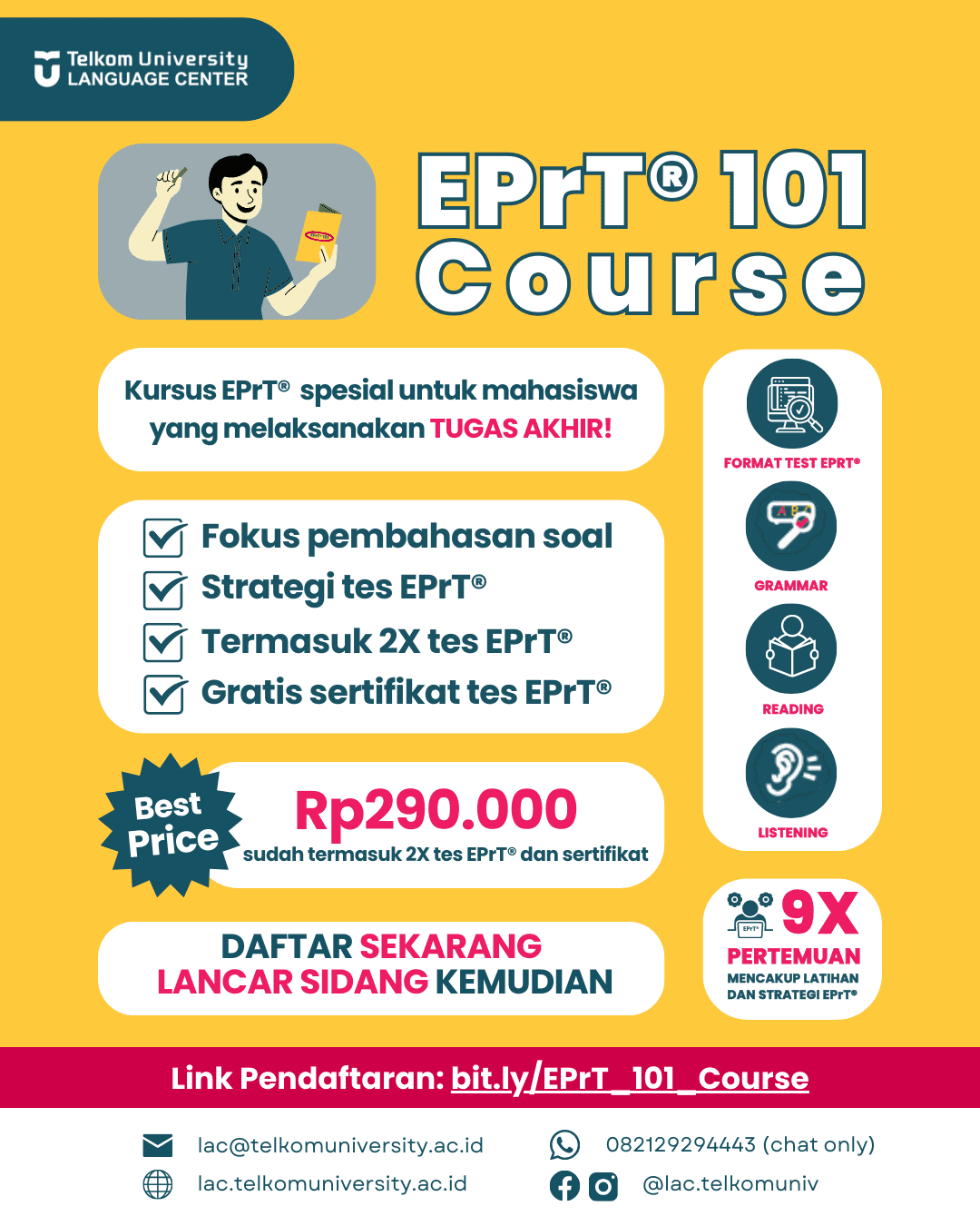 EPrT 101 Course Is Back Telkom University Language Center