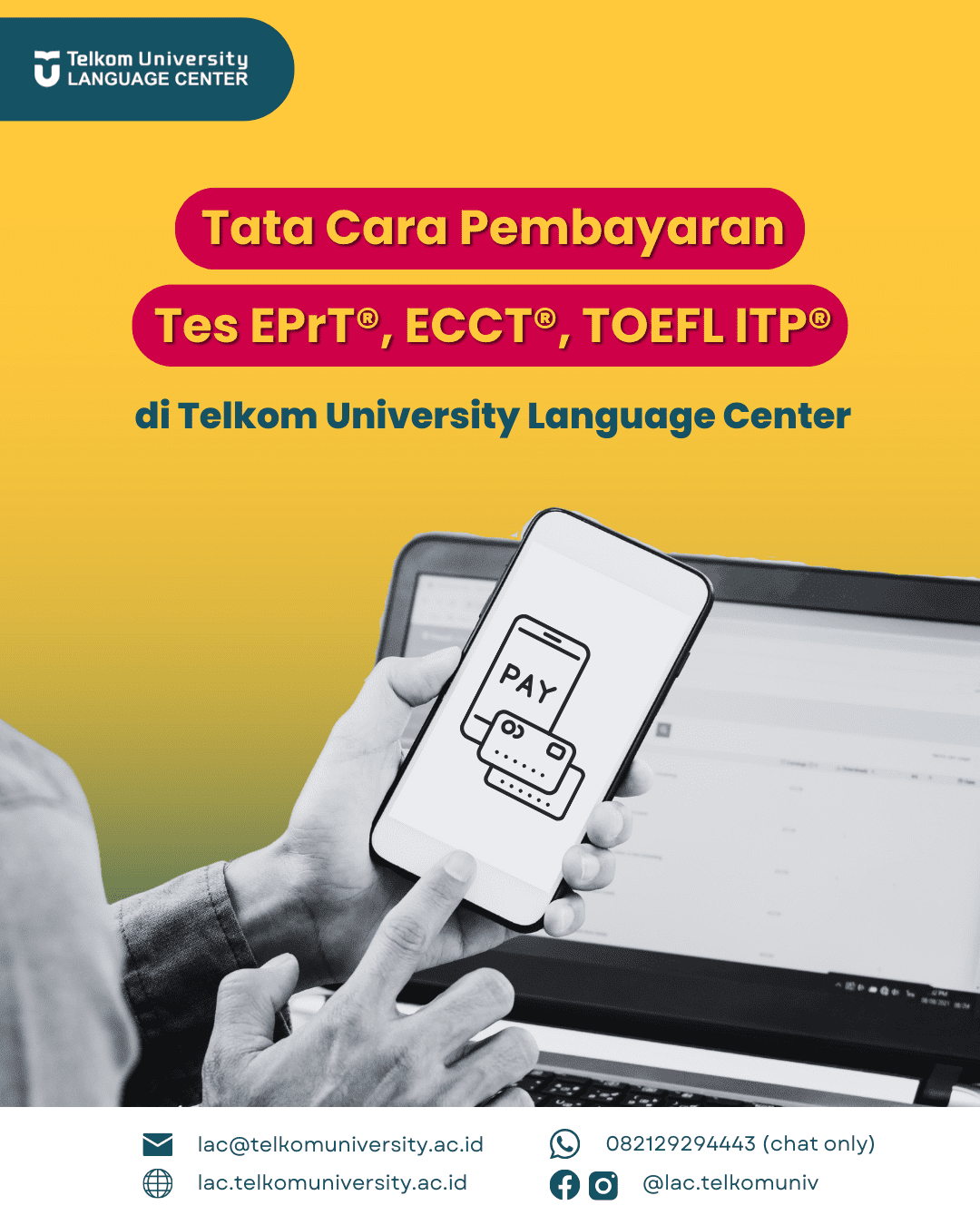 Tata Cara Pembayaran Tes Eprt Ecct Toefl Itp Di Telkom University