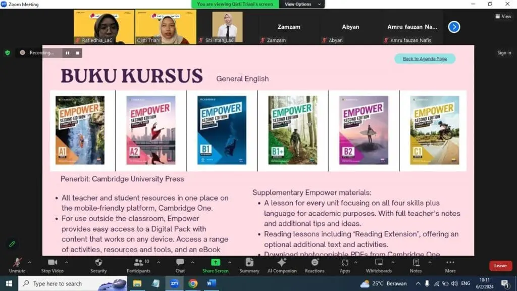 LaC Language Talk Day 1