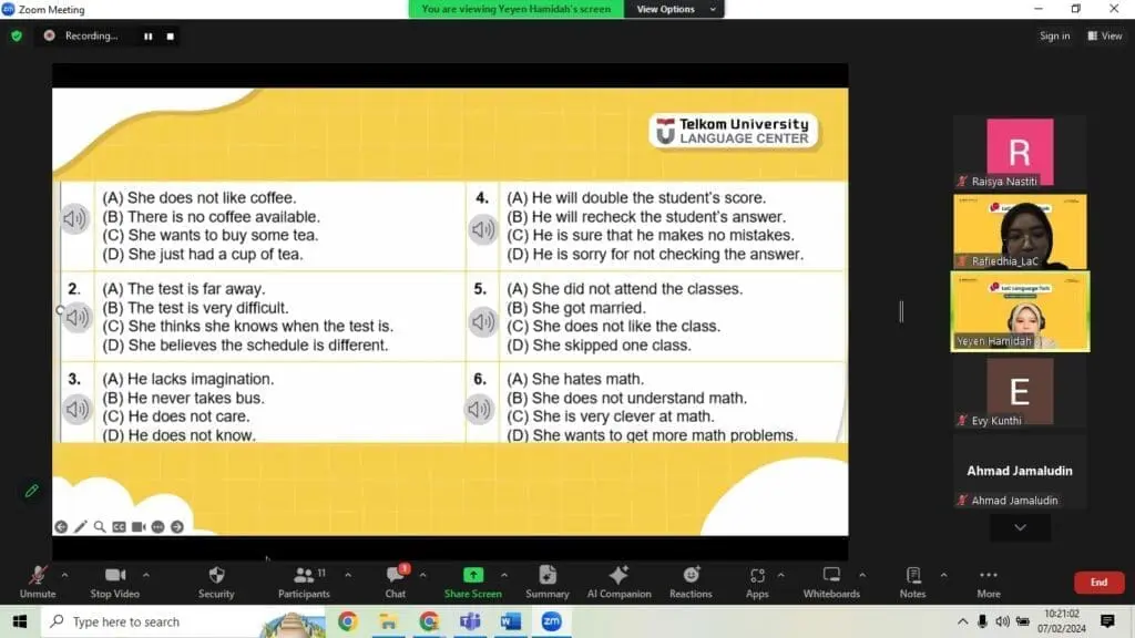 LaC Language Talk Day 2