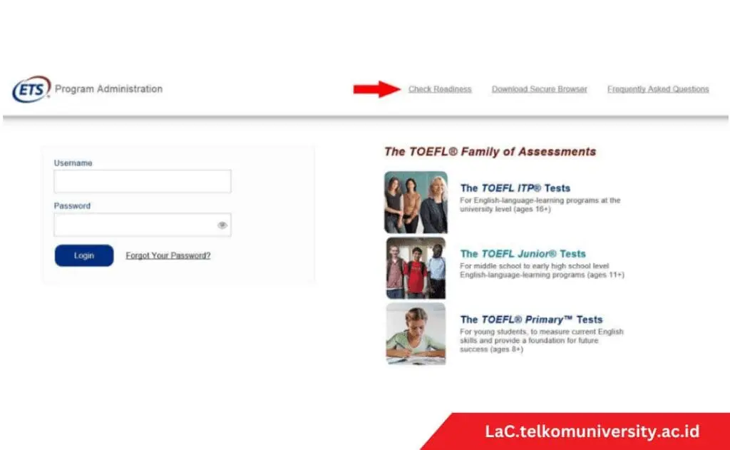 Check Readiness TOEFL ITP