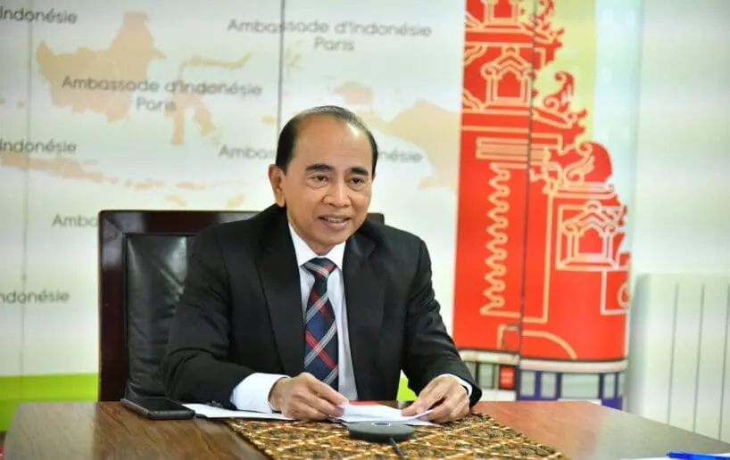 Sambutan dan pembukaan resmi oleh Duta Besar Luar Biasa dan Berkuasa Penuh (LBBP) Republik Indonesia untuk Prancis, Andorra, Monako, serta Delegasi Tetap Republik Indonesia untuk UNESCO, Bapak Mohammad Oemar 