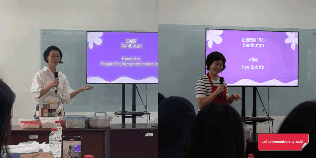 Sambutan oleh Ibu Hyewon Lee dan Ibu Hyesuk Ko