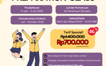 Pendaftaran TOPIK I Preparation Class King Sejong Institute Bandung 2