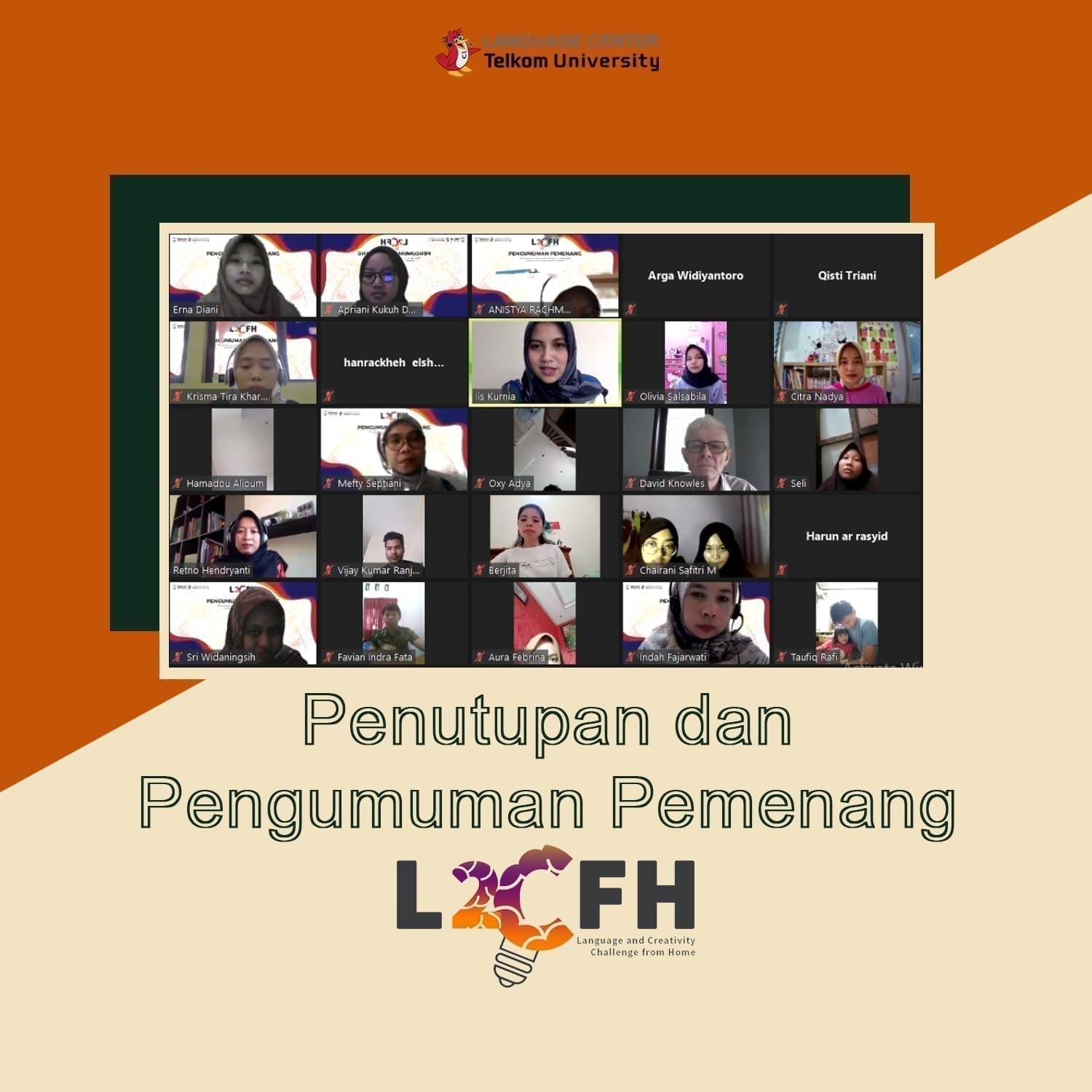 Pengumuman Pemenang dan Penutupan L2CFH 2020