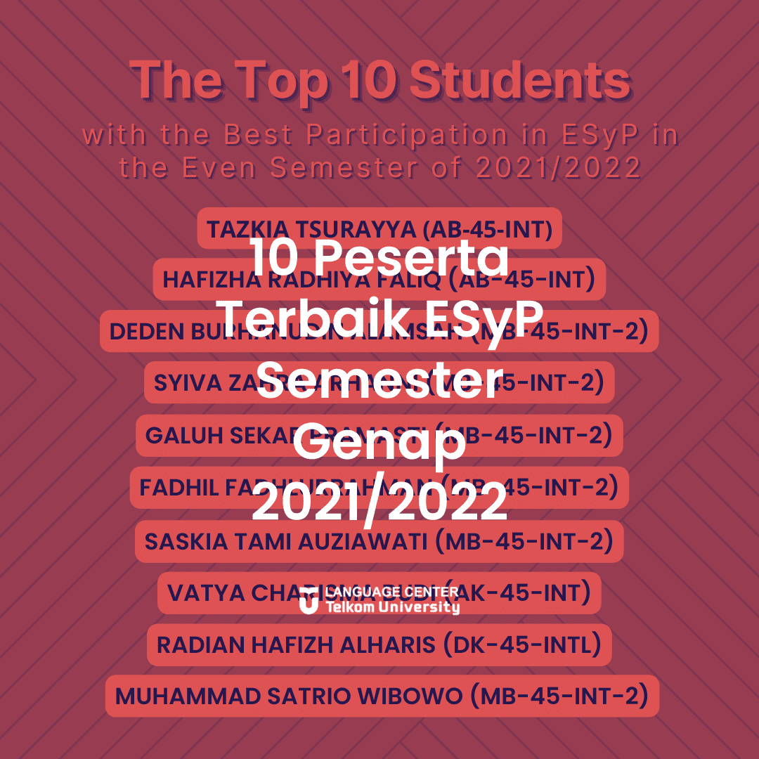 10 Peserta Terbaik ESyP Semester Genap 2021/2022