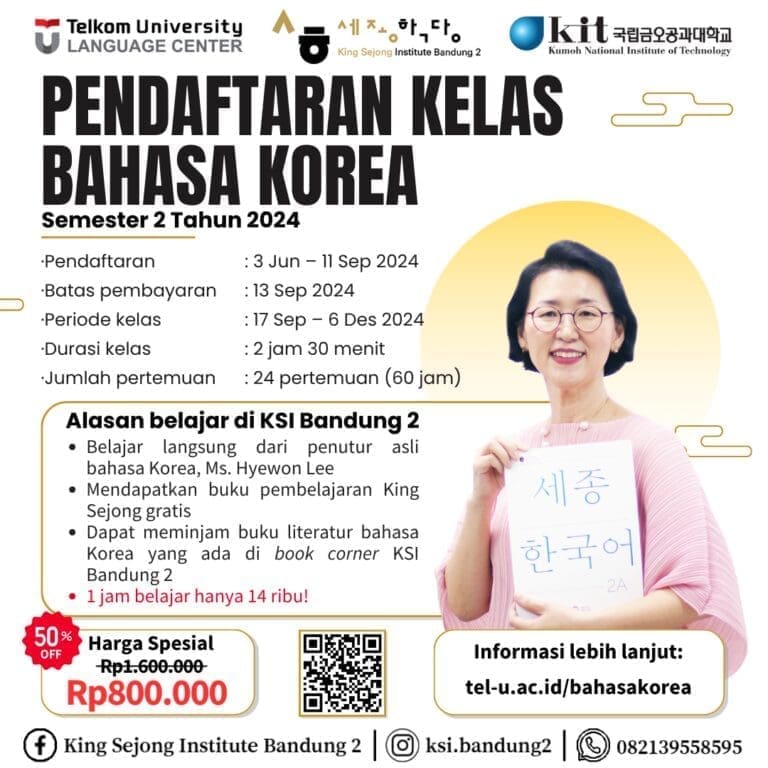 Pendaftaran Kelas Bahasa Korea KSIB 2