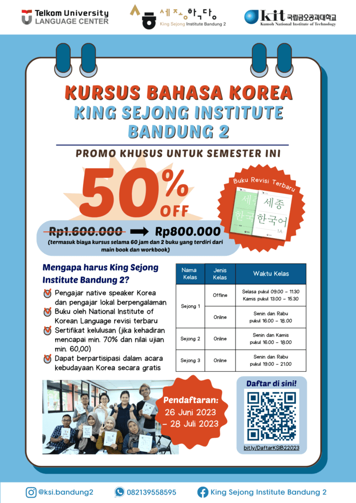 Bahasa Korea | Telkom University Language Center