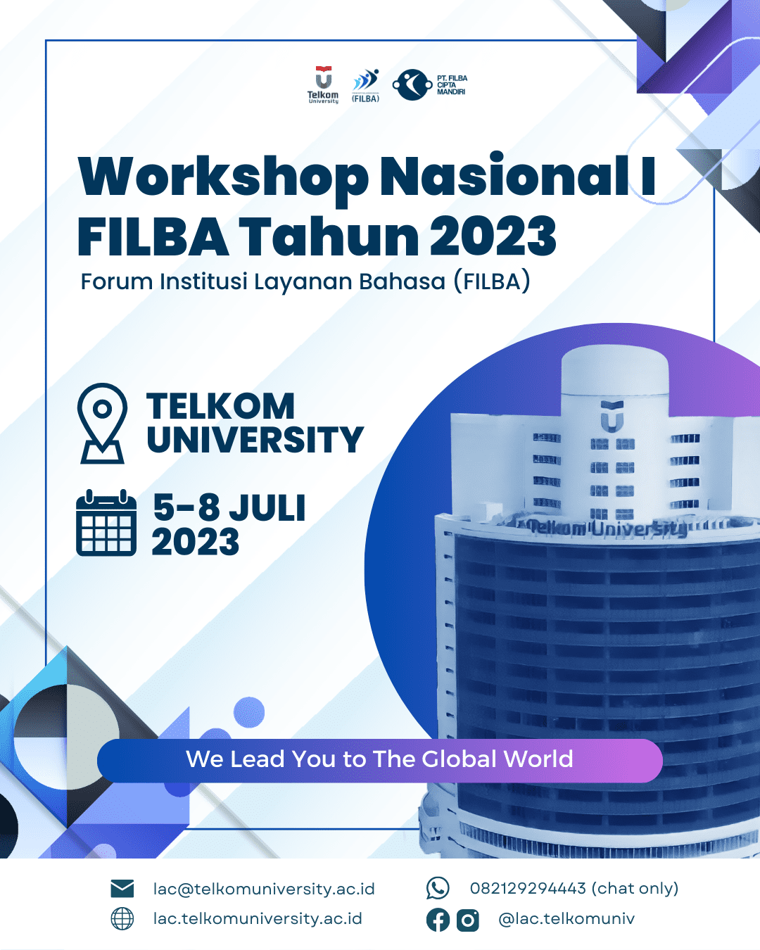 Telkom University Menjadi Tuan Rumah Workshop Nasional I FILBA Tahun 2023