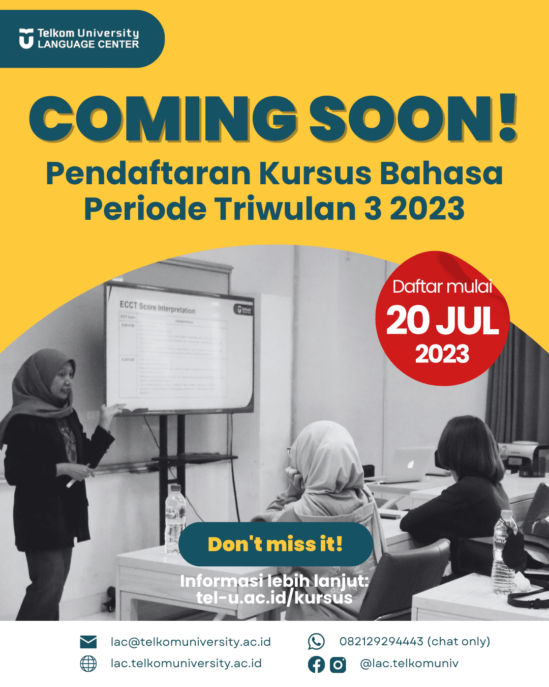 Coming Soon: Pendaftaran Kursus Bahasa Periode Triwulan 3 2023!