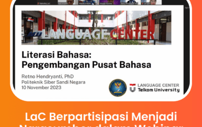 LaC Berpartisipasi Menjadi Narasumber dalam Webinar Literasi Bahasa untuk Poltek SSN