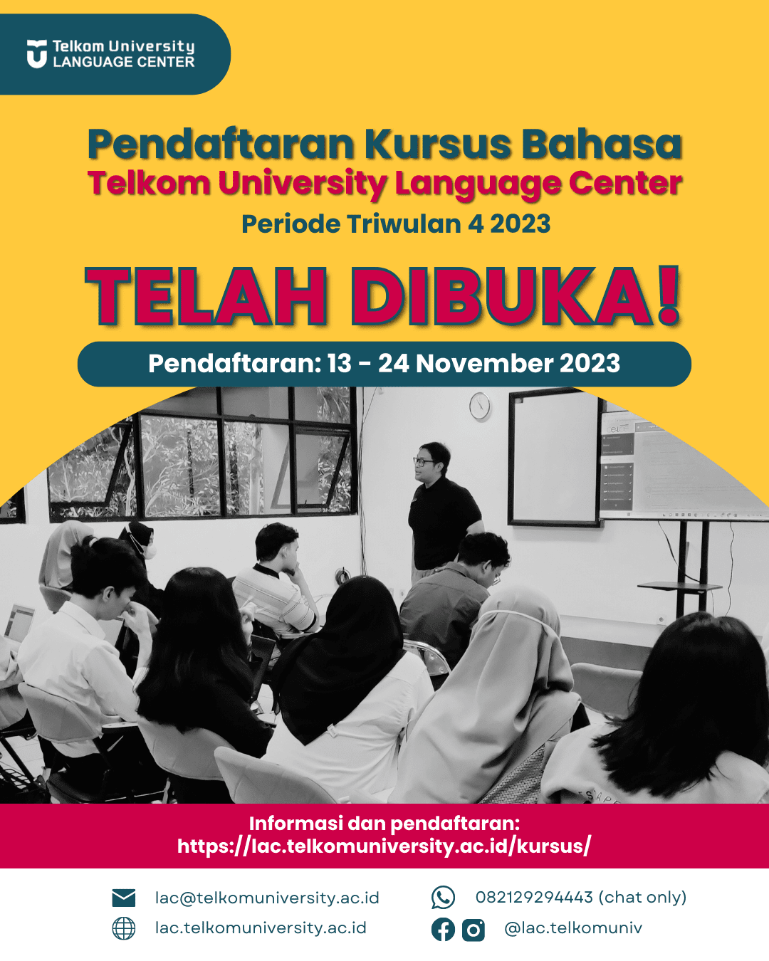 Pembukaan Pendaftaran Kursus Bahasa TW 4 2023