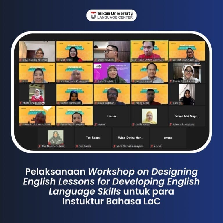 Pelaksanaan Workshop on Designing English Lessons for Developing English Language Skills untuk para Instuktur Bahasa LaC