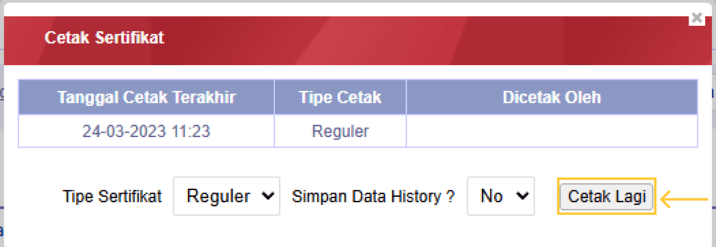 Cetak Sertifikat EPrT