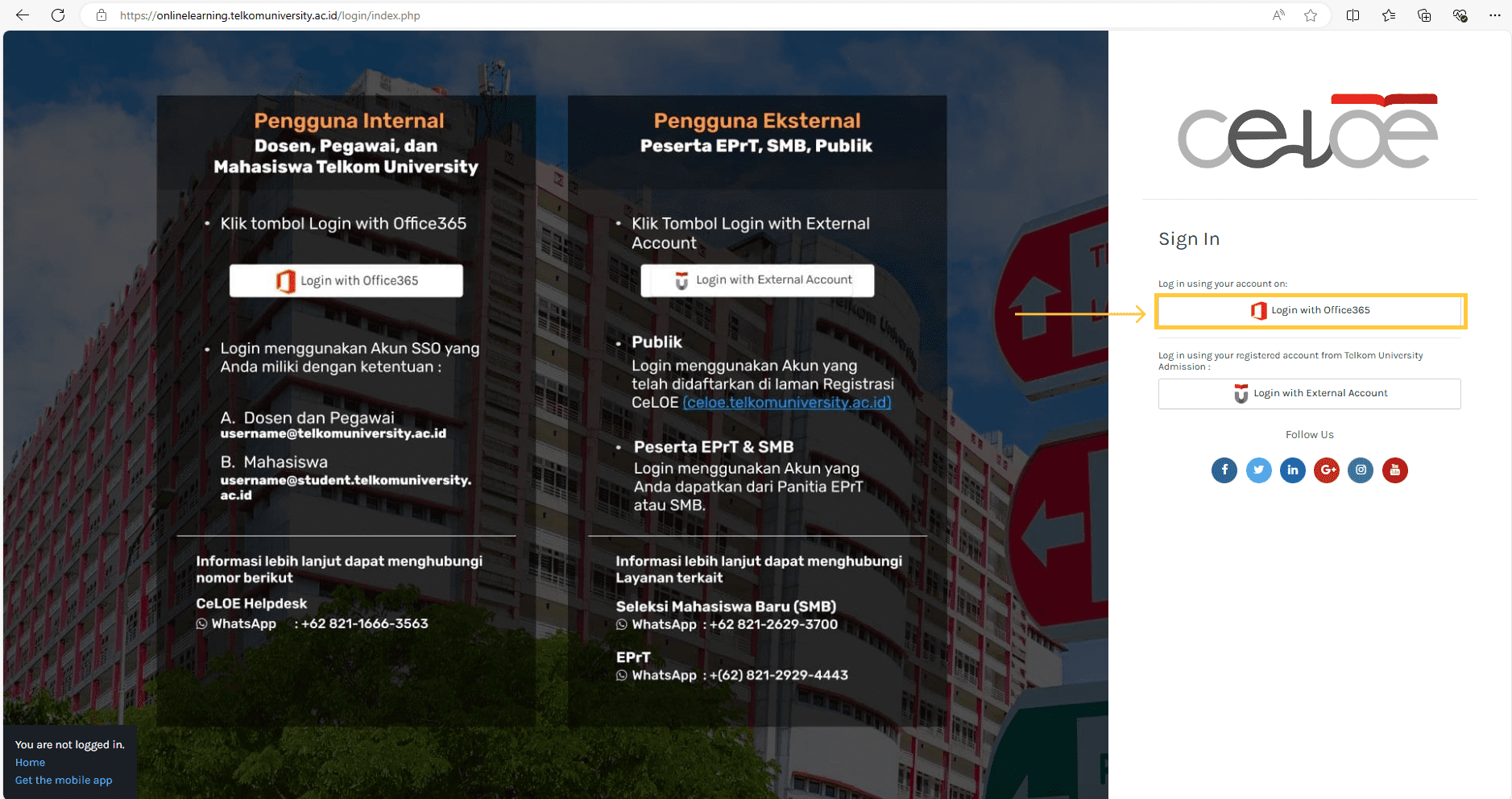 Login with Office 365