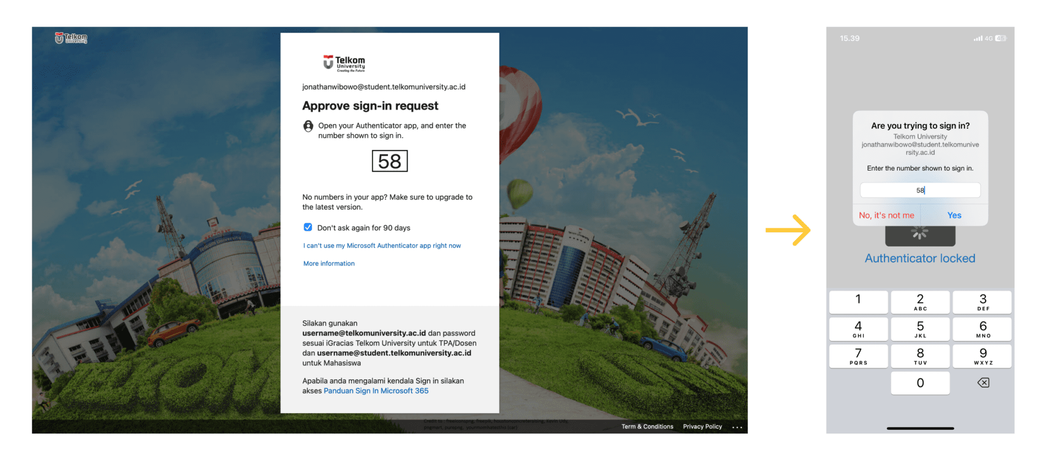Masukkan Kode Microsoft Authenticator