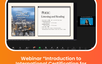 Webinar “Introduction to International Certification for English Competency Assessment” bersama ITC