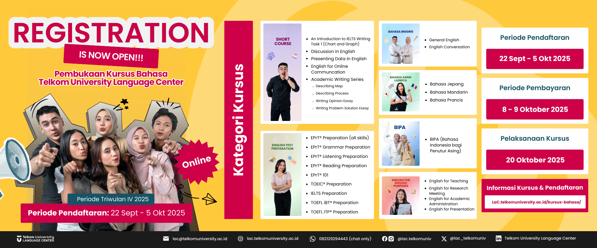 Pendaftaran Kursus Bahasa LaC Periode Triwulan IV 2025