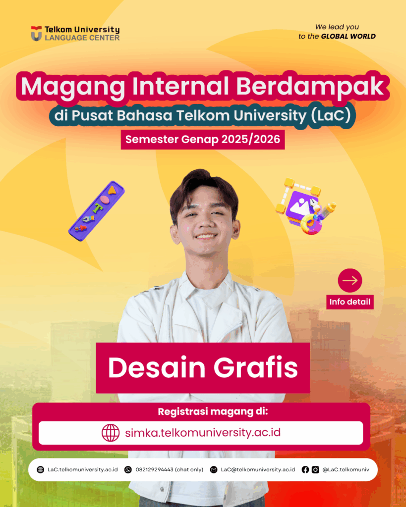 Magang Internal Berdampak Pusat Bahasa Telkom University (LaC) - Desain Grafis