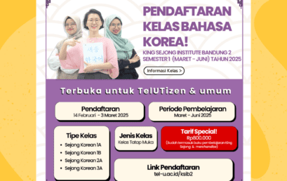 Pendaftaran Kelas Bahasa Korea KSI Bandung 2 Telah Dibuka!