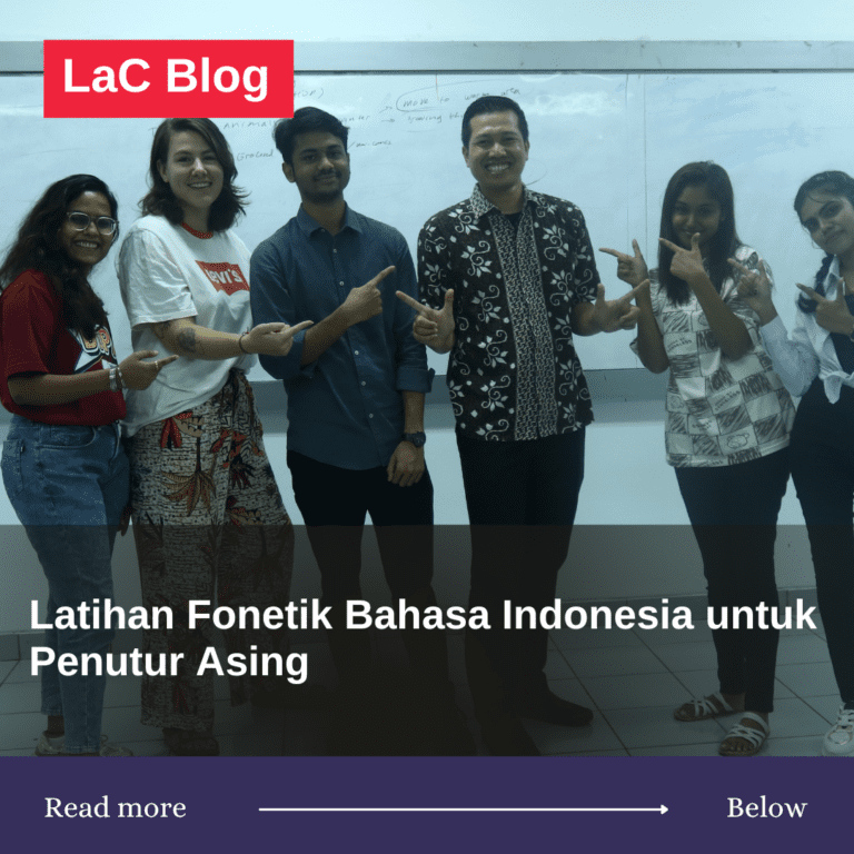 Latihan Fonetik Bahasa Indonesia untuk Penutur Asing