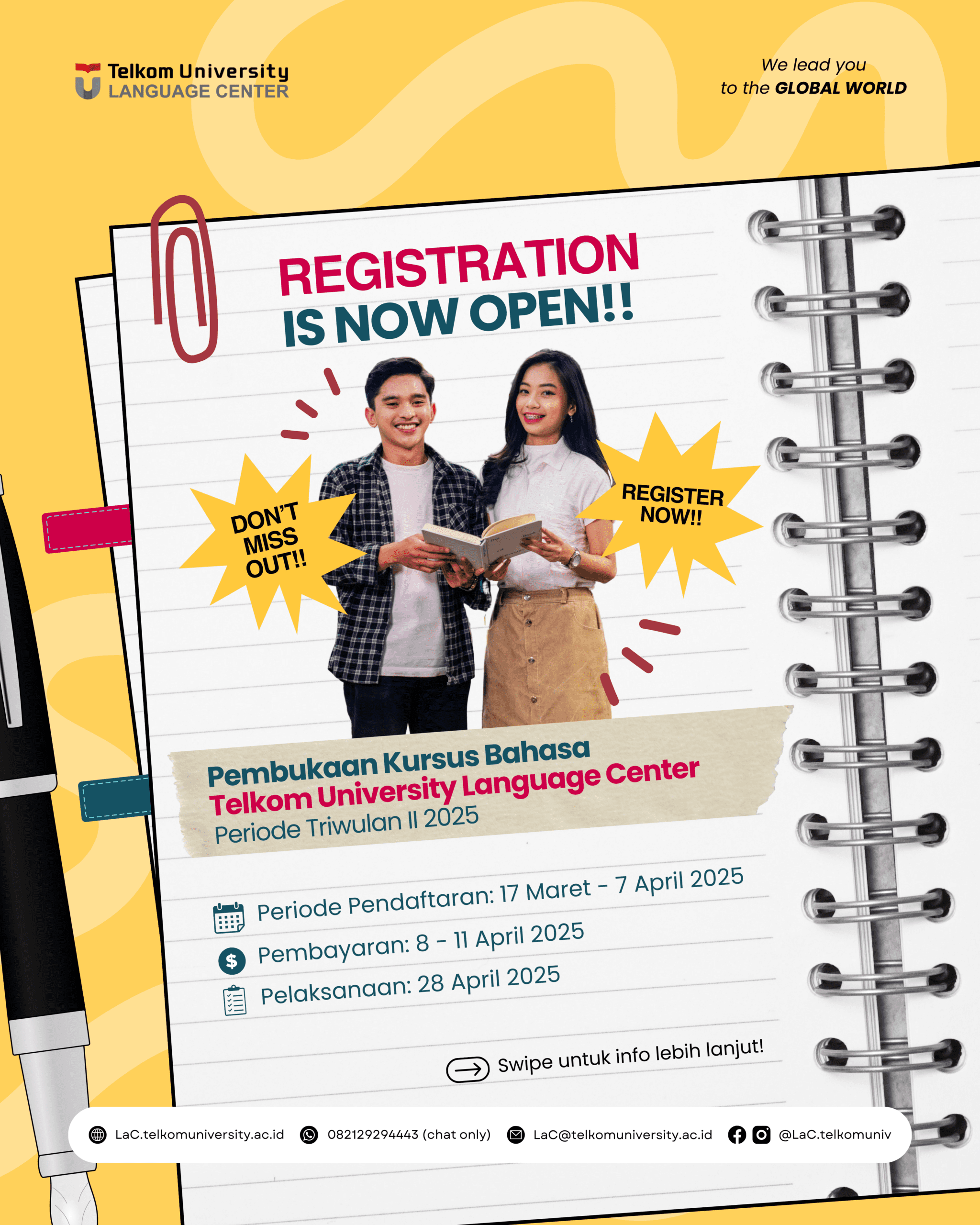 Pendaftaran Kursus Bahasa LaC TW II 2025