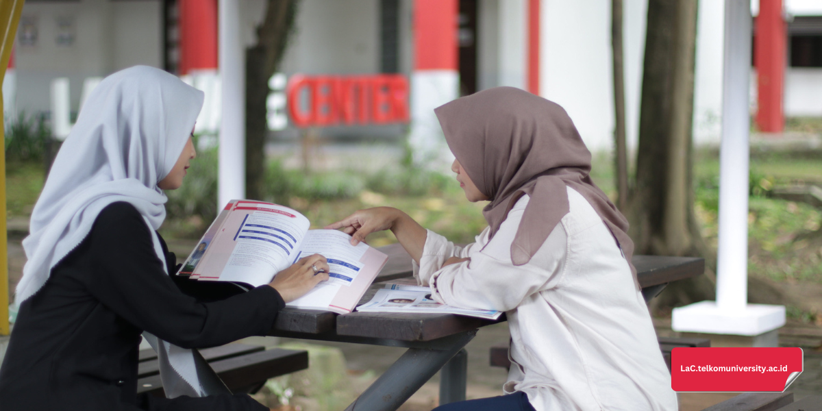 Mahasiswa sedang membaca teks akademik untuk latihan Reading TOEFL iBT