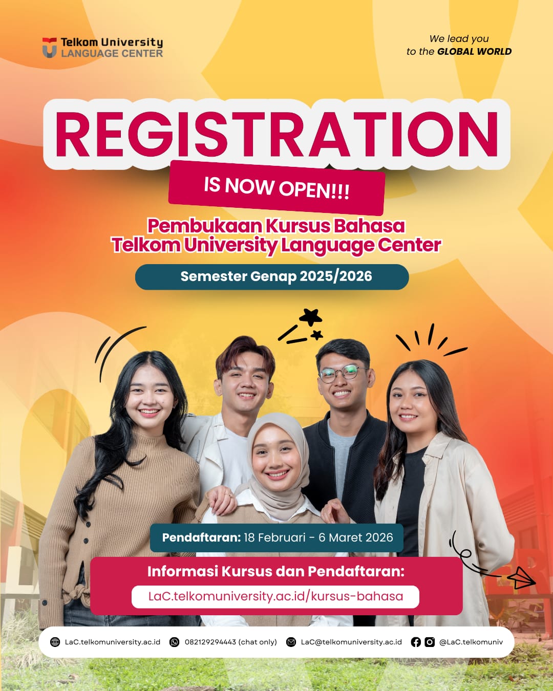 Pendaftaran Kursus Bahasa LaC Periode Semester Genap 20252026 Resmi Dibuka