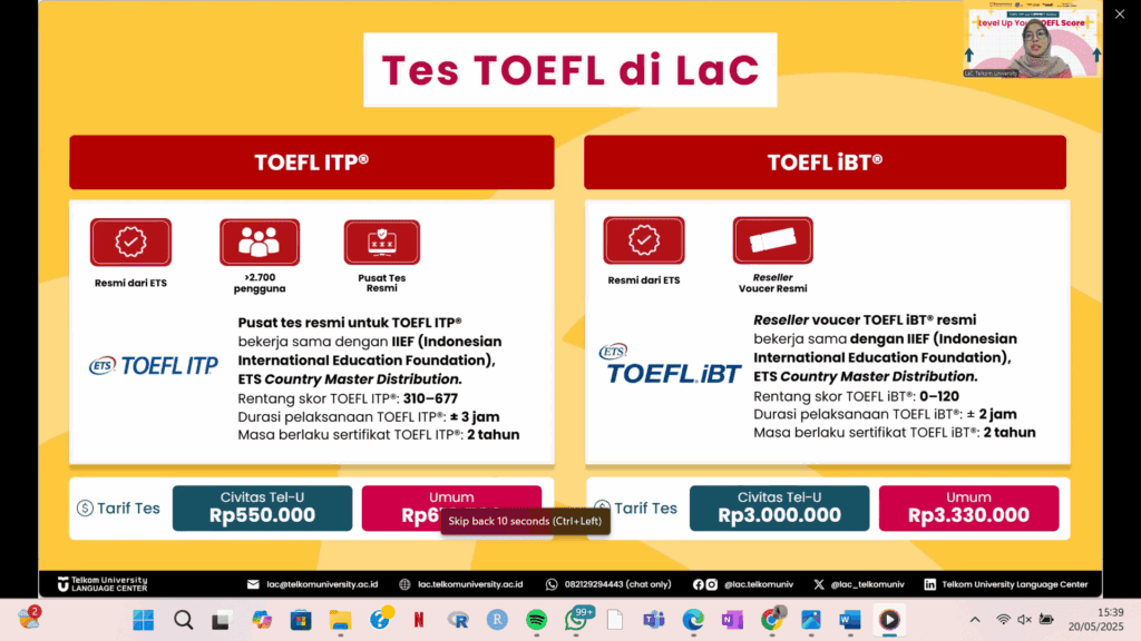 Penyampaian informasi layanan LaC oleh staf marketing LaC