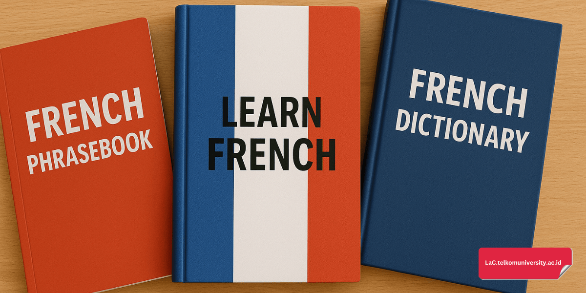 Kumpulan buku panduan belajar bahasa Prancis dan kamus bahasa Prancis
