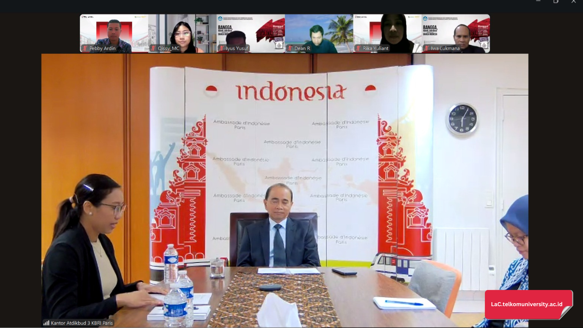 Sambutan oleh Ibu Dr. Luh Anik Mayani, Atase Pendidikan dan Kebudayaan, KBRI Paris