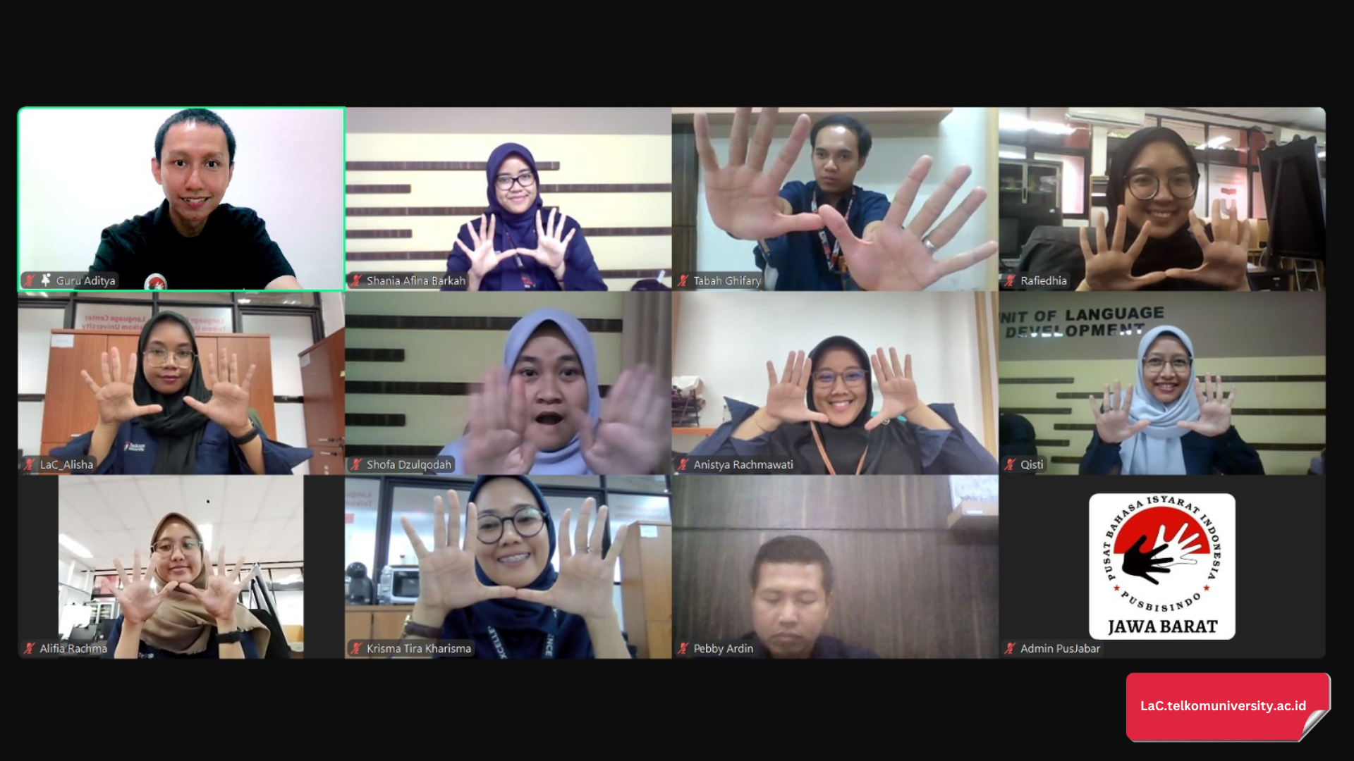 Pelaksanaan kelas Bisindo tingkat 1 secara luring dan daring 2