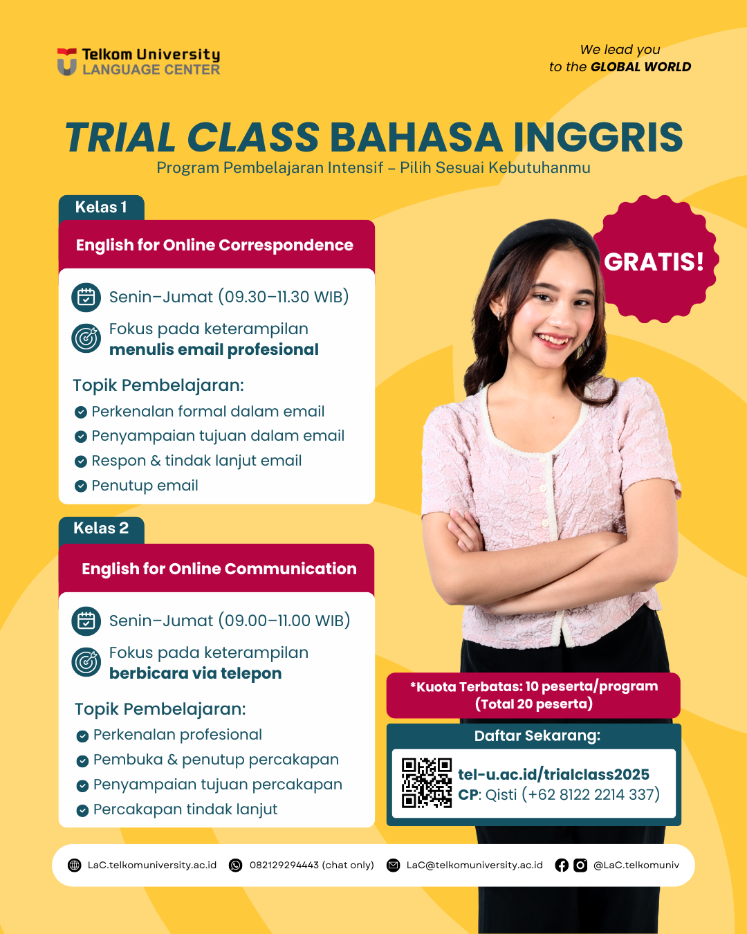 GRATIS! Trial Class English for Online Communication & Correspondence – Daftar Sekarang!