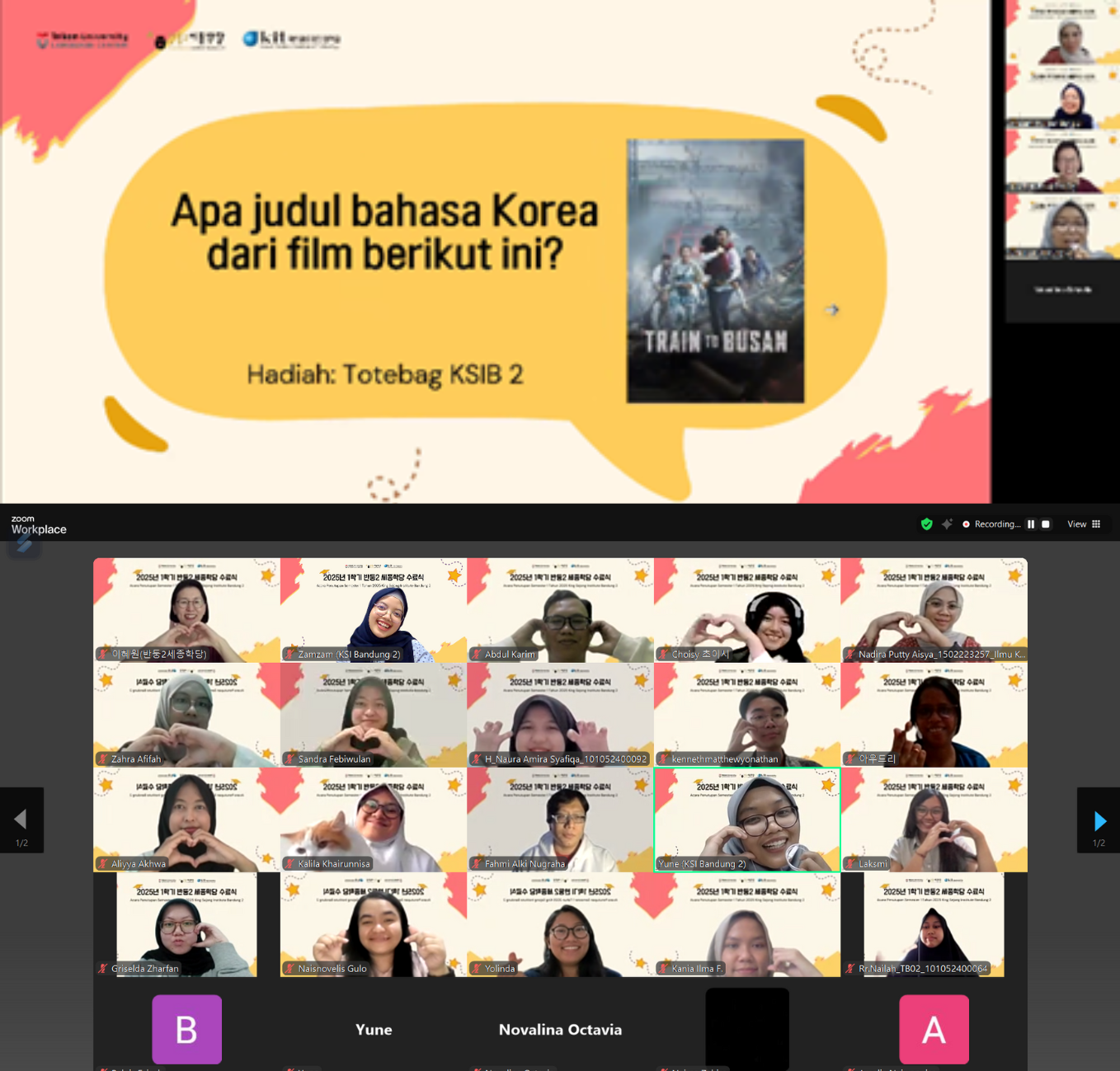 Dokumentasi Kegiatan Penutupan Kursus Bahasa Korea KSIB 2 Semester 1 Tahun 2025 3