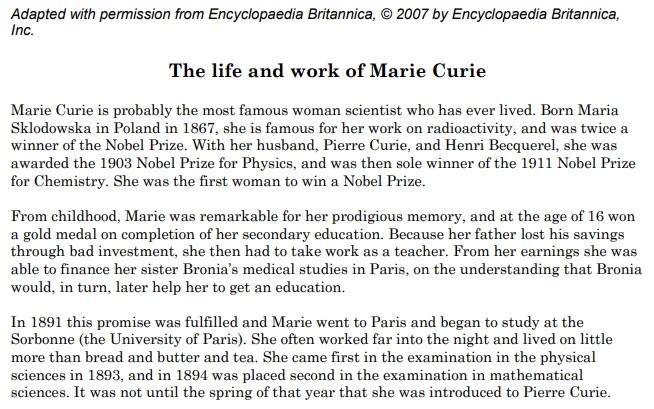 Contoh teks reading IELTS