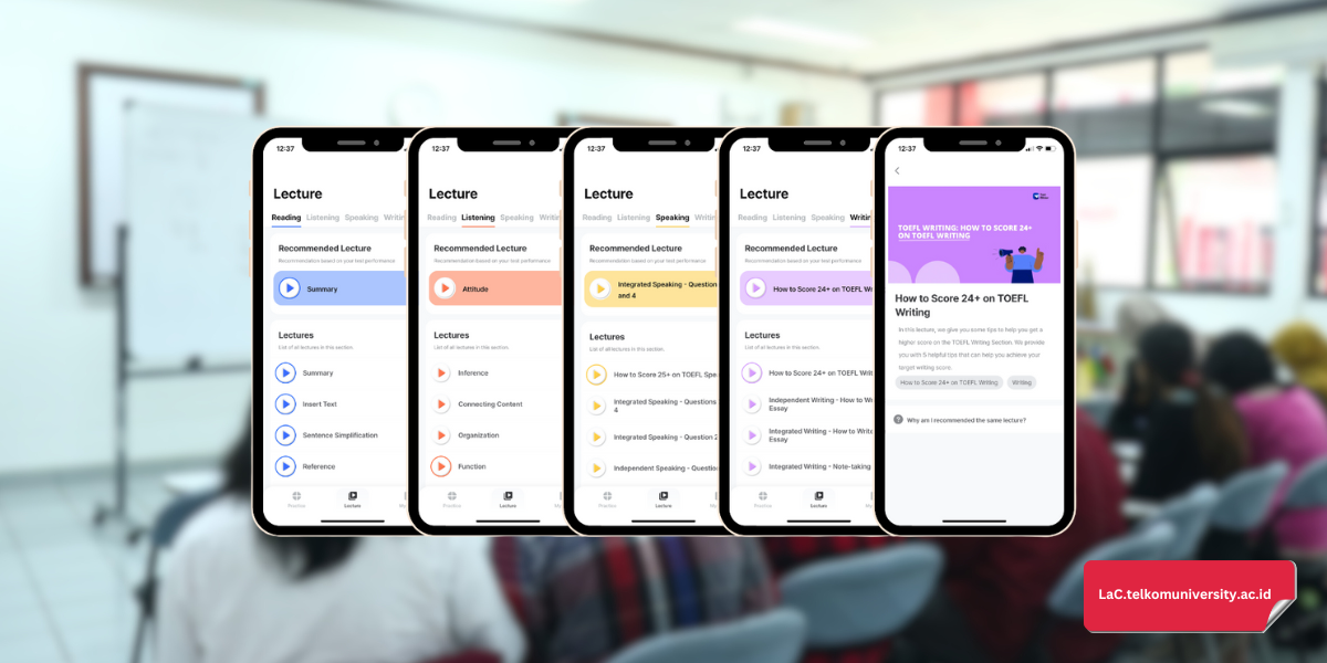 platform online TOEFL iBT dengan simulasi tes
