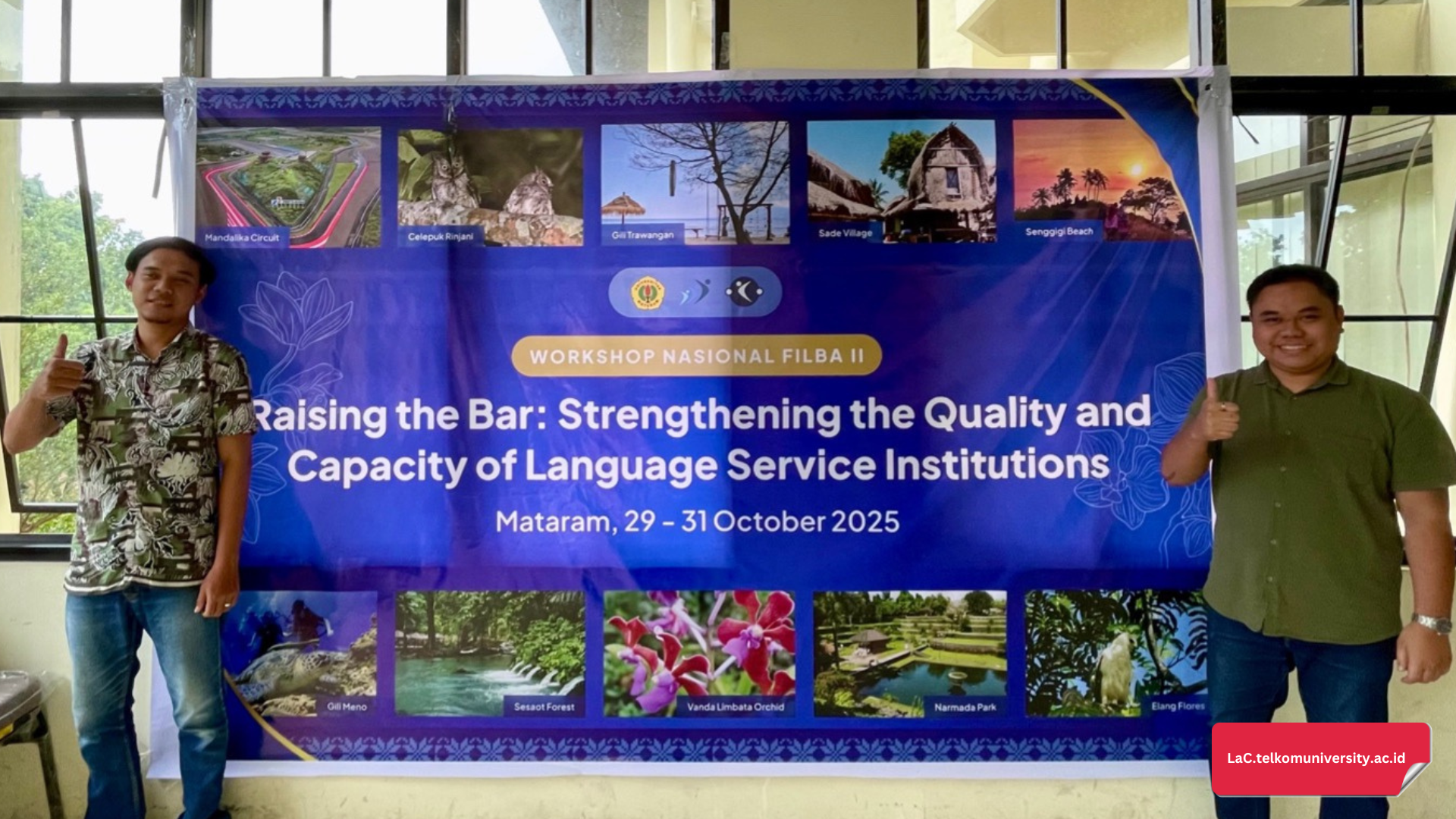 Perwakilan dari LaC Telkom University, Bapak Mochamad Fajar dan Bapak Tabah Ghifary DIniya
