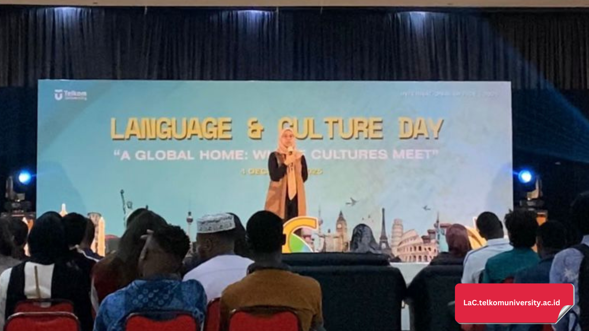 Sambutan dari Kepala Bagian International Office, Ibu Indah Fajarwati