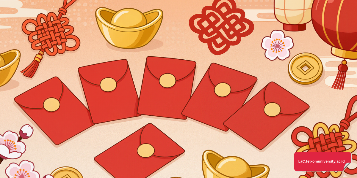 Angpao dan ornamen Imlek sebagai simbol keberuntungan