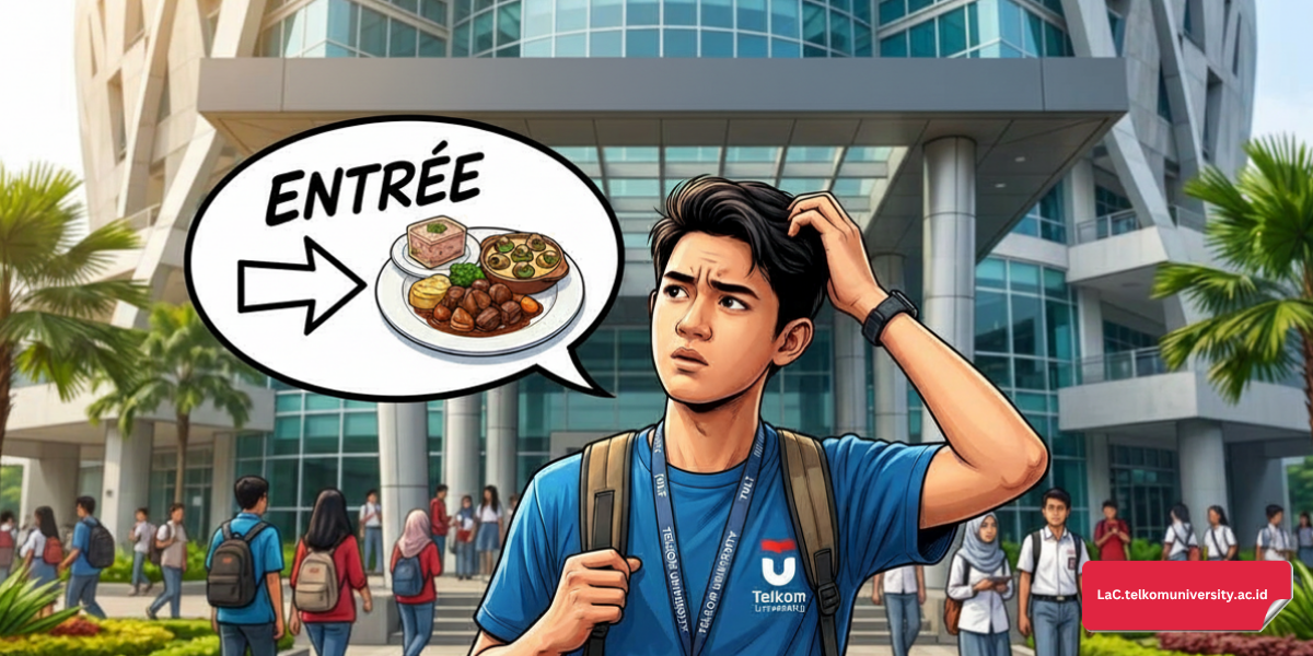 Ilustrasi momen salah paham karena false friends antara kata bahasa Prancis dan bahasa Indonesia