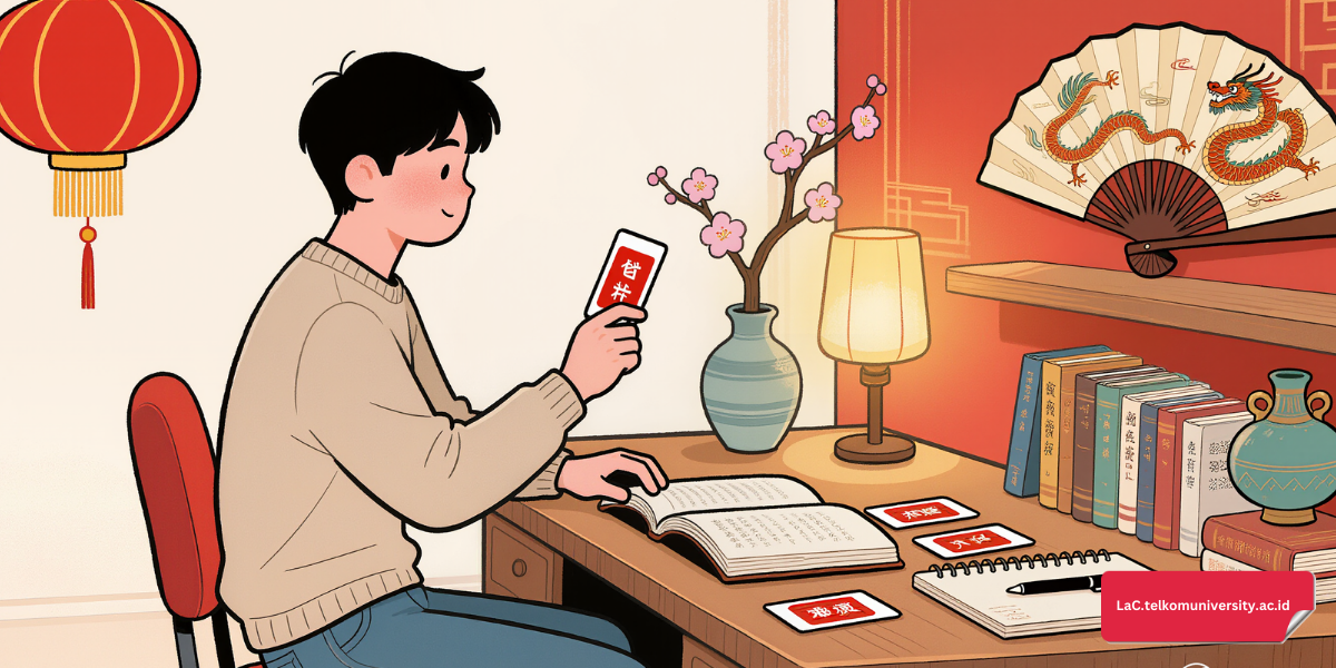 Pelajar belajar chéngyǔ populer sebagai bagian budaya Tionghoa