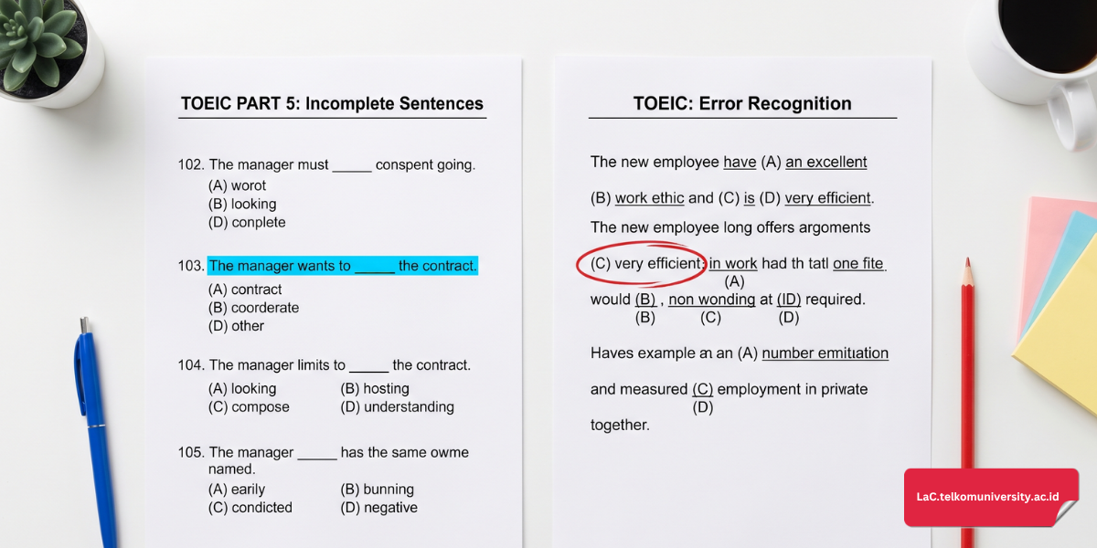 Perbedaan soal incomplete sentences dan error recognition