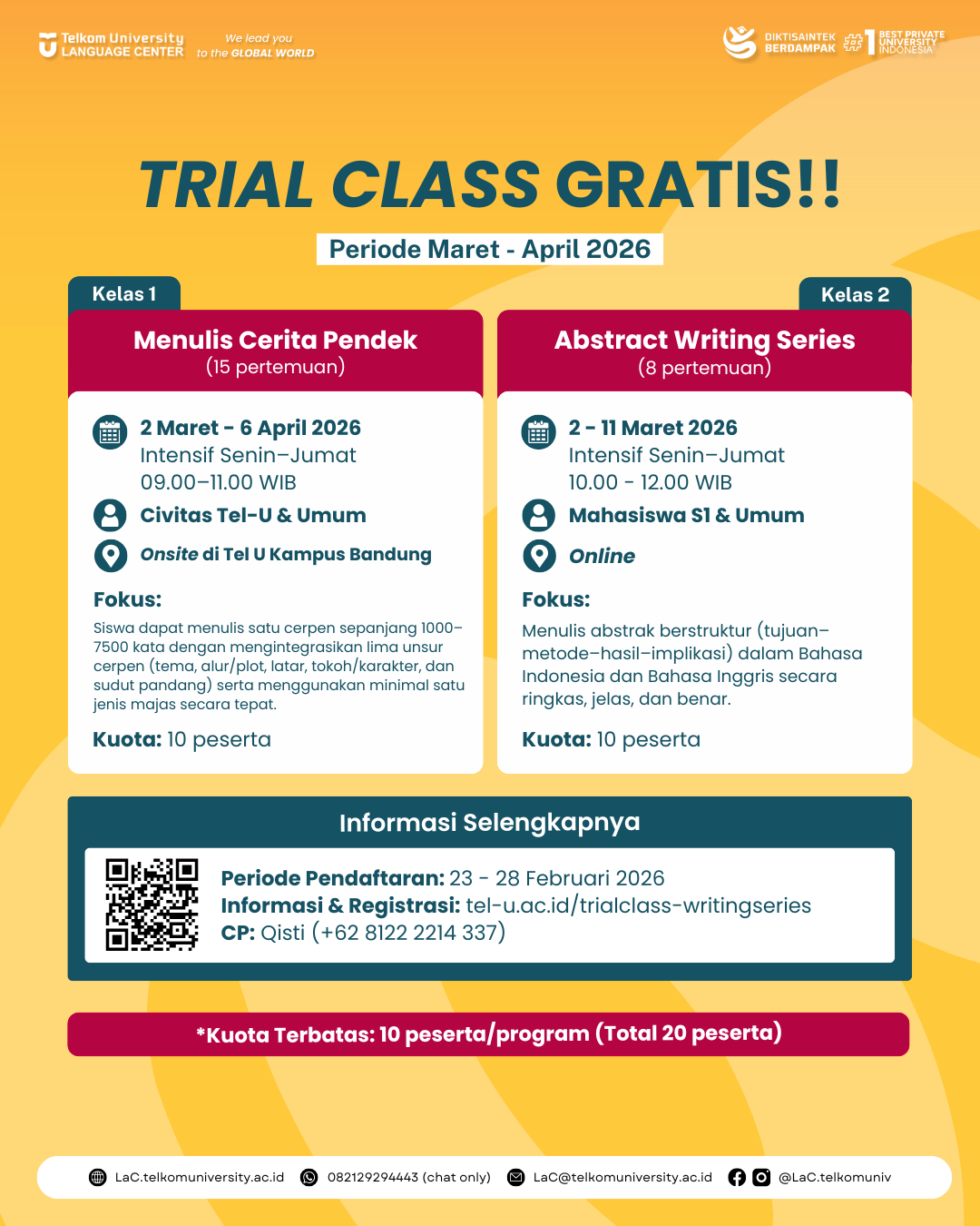 Trial Class Program Menulis Cerpen dan Abstract Writing Series Trial Class Program Menulis Cerpen dan Abstract Writing Series