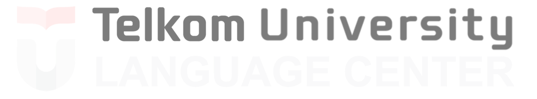 Logo Telkom University Language Center LaC White