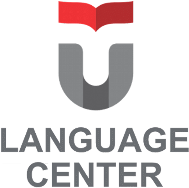 Logo Telkom University Language Center Vertical