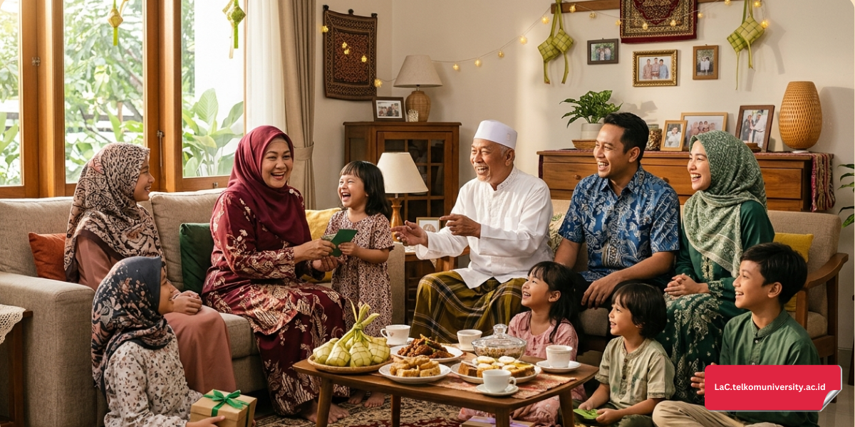 Suasana keluarga Indonesia saat Lebaran berkumpul dan bersilaturahmi