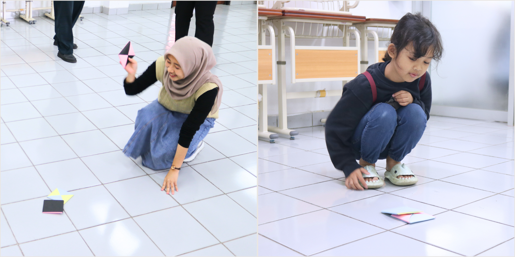 Peserta sedang memainkan Ddakji