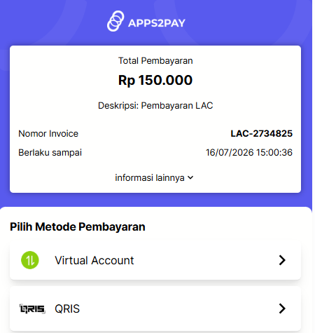 EPrT dan ECCT sekarang bayarnya bisa pake QRIS dan virtual account